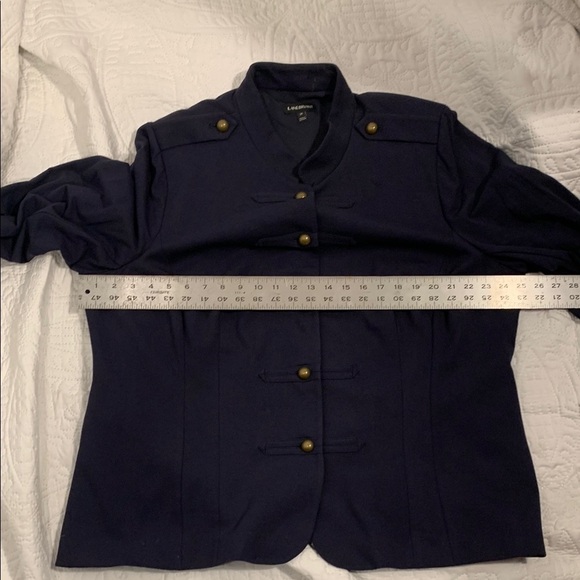 Lane Bryant Navy Military Style Jacket with Gold Buttons - Picture 10 of 12